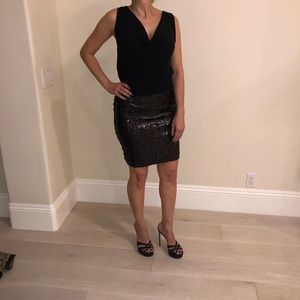 La Rok Black Sequence Dress